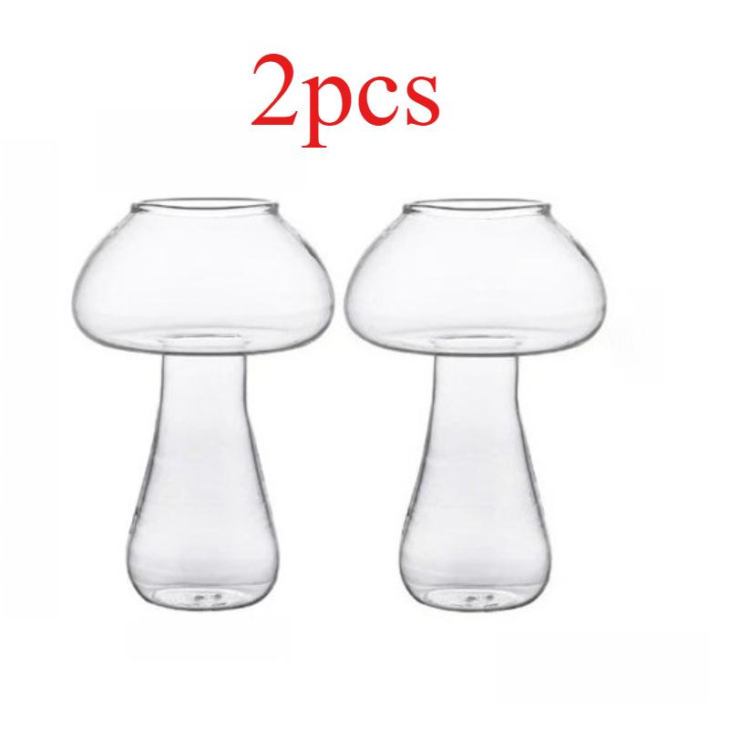 Cute Mushroom Cocktail Glass 250ml - For Drinks/Beer/Wine/Coffee/Shot, Creative Clear, Coffee Cups, Drinkware, Bar Glasses
