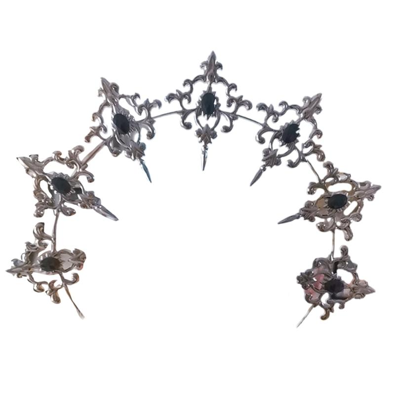 

Delicate Tiaras Halloween Headbands Elegant Hairbands for Girls Proms Party Photo Props Headwear Crown