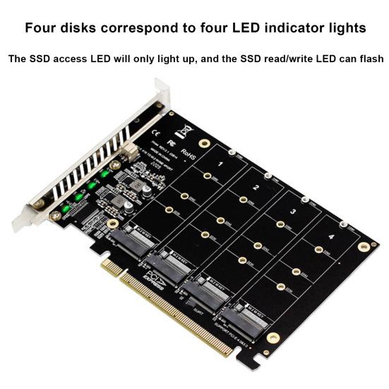 PH44 NVME 4-Disk PCIE Signal Split Array Card Array Card M.2 NVME SSD
