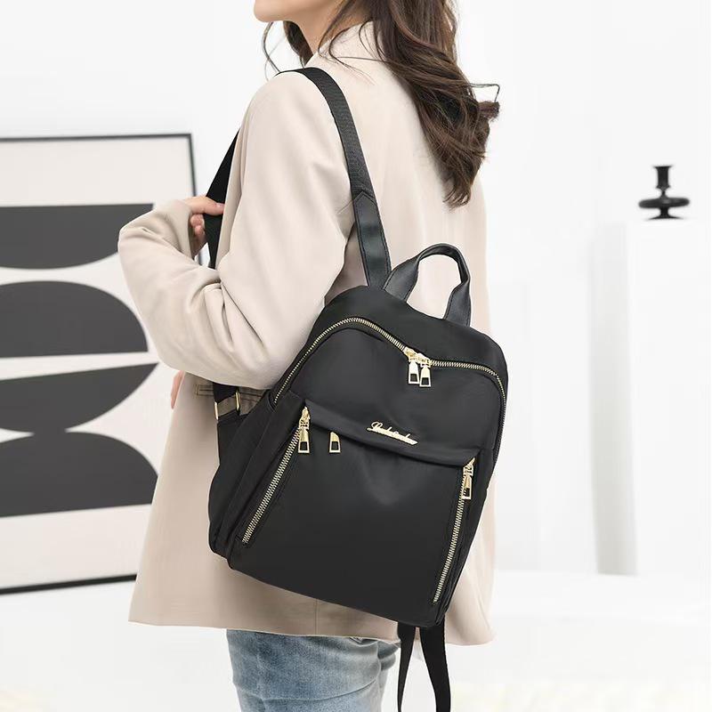 Trendy Women's Casual Nylon Backpack: Lightweight Travel & School Bag