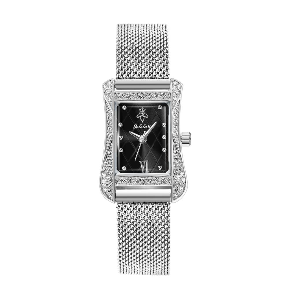 Yalalusi Fashion Square Ladies Watch Digital Scale Rhinestone Watch Trend Quartz Watch