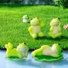 5/6 Pcs Cartoon Funny Frog Figurine Ornament Desktop Living Room Micro Landscape Fish Tank Aquarium Decoration Accessories