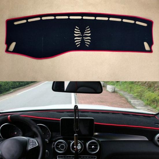 Car DashMat Black With Red Rim Non-Slip Sun Cover Pad For Mercedes Benz C GLC