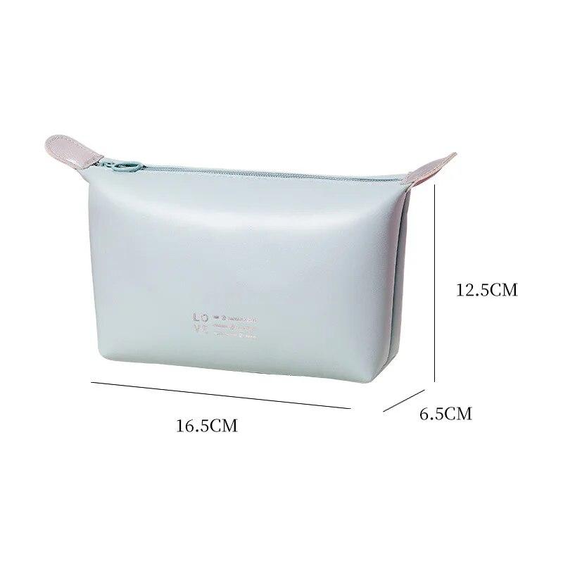 PU Portable Waterproof Dumpling Makeup Bags Skin Care Products Toiletry Organizer Traveling Large Capacity Wash Storage Bags
