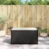 VidaXL Garden Bench with Black Cushion 116x46x57 Cm Braided Resin 363417