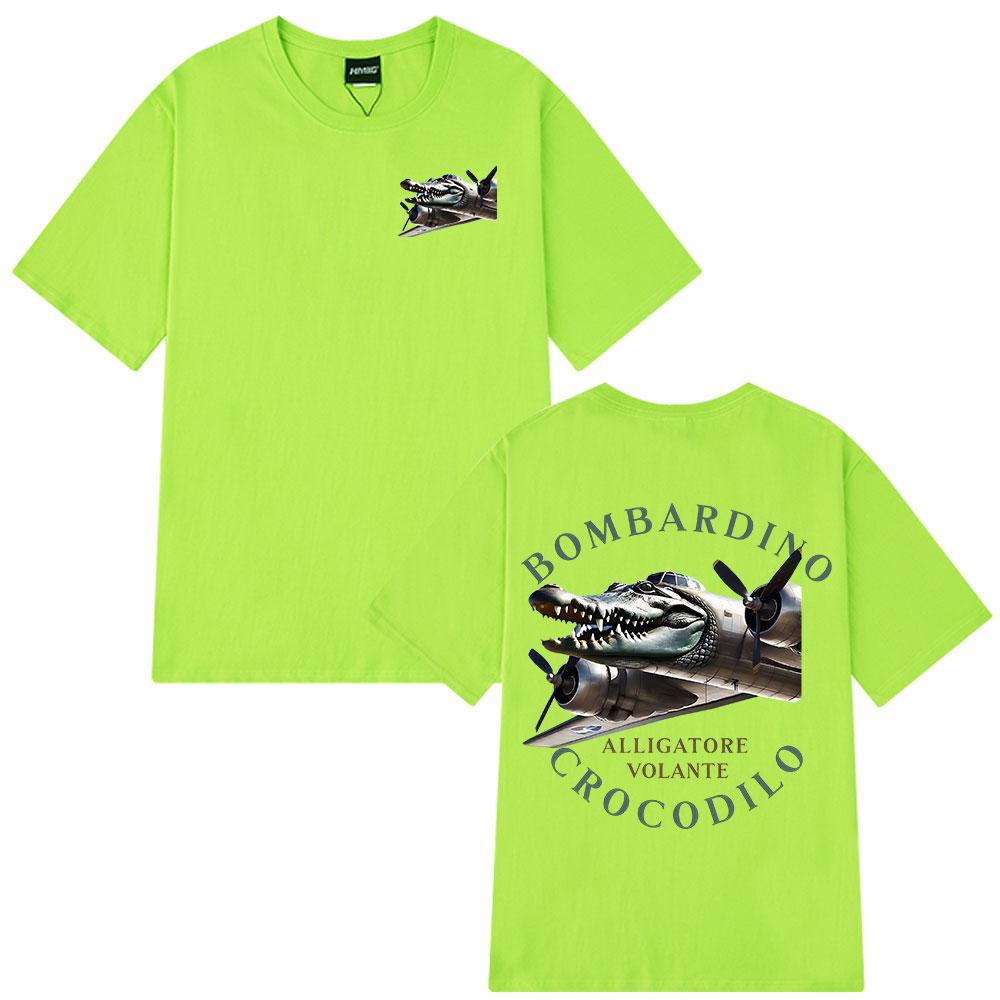 

Bombardiro Crocodilo Crocodile Plane Bomber Funny Italian Brainrot Meme T-shirt Men s Women Casual Cotton Short Sleeve T Shirts 2XL