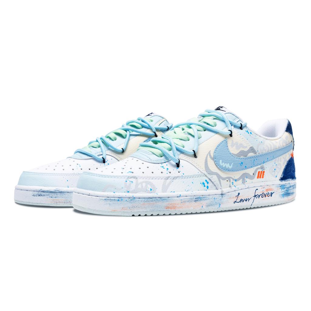 Nike Court Vision 1 Slip Resistant Slip Resistant Low Top Skateboard Shoes Men's Sky Blue DH2987-101(Team78-)