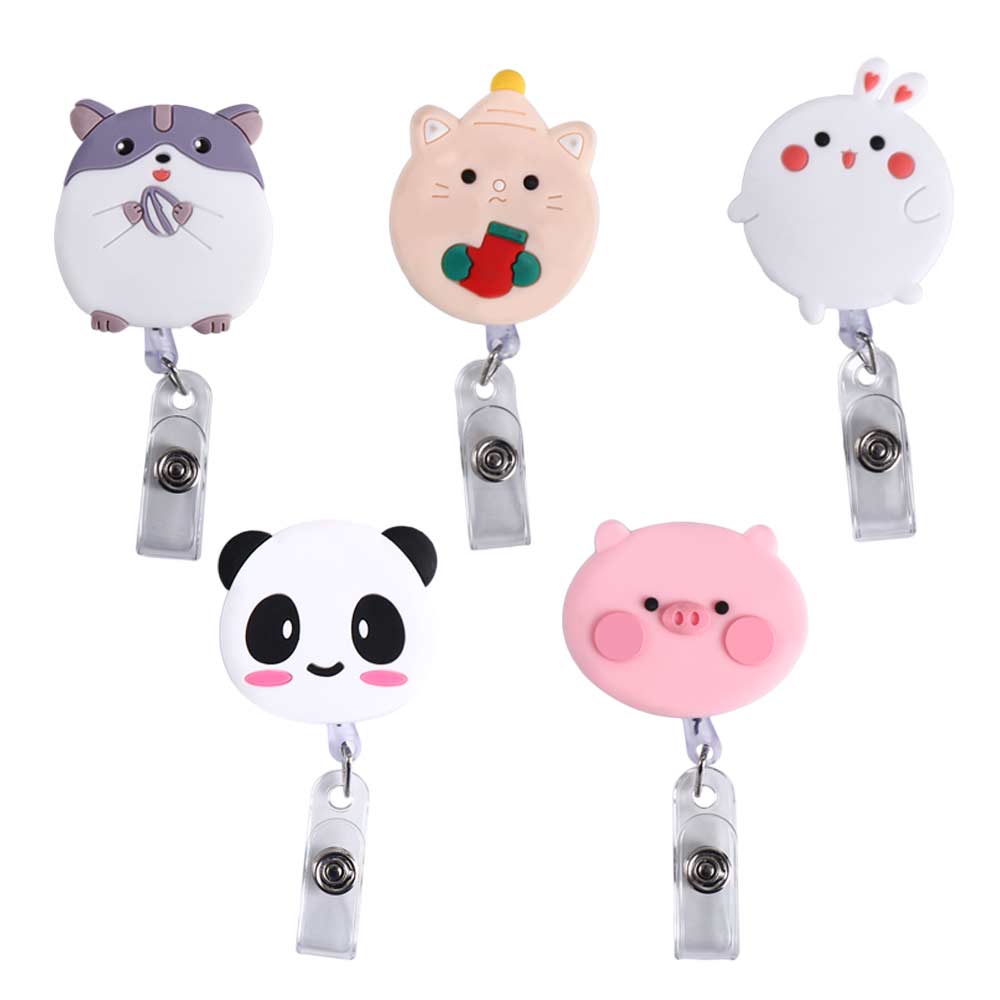 Chest Card Work Card Clip ID Card Clips Nurse Badge Holder Name Card Holder Retractable Badge Reel
