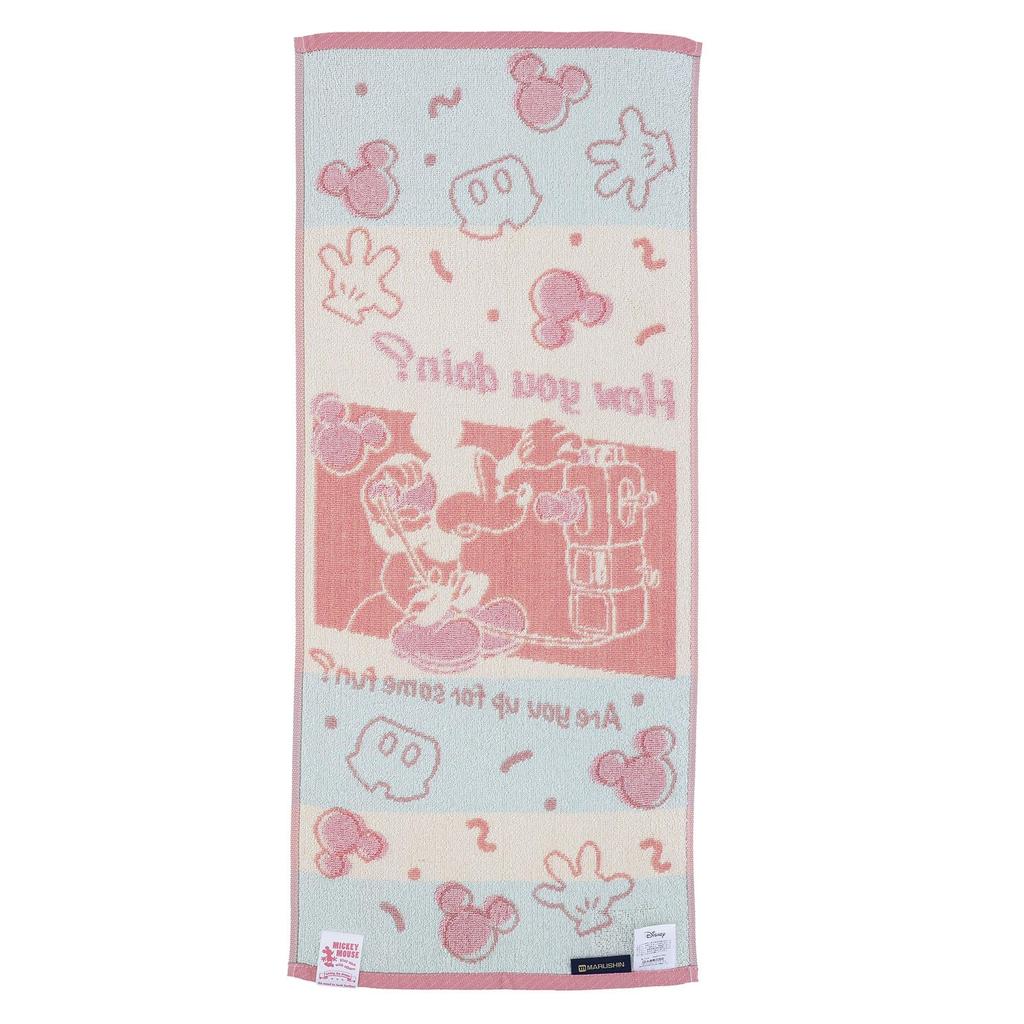 Marushin Face Disney Mickey Iconic Retro Antibacterial and Odor Perfect Gift for Product 2006045000 Towel, Mouse, Character, 100% Cotton, Resistant,