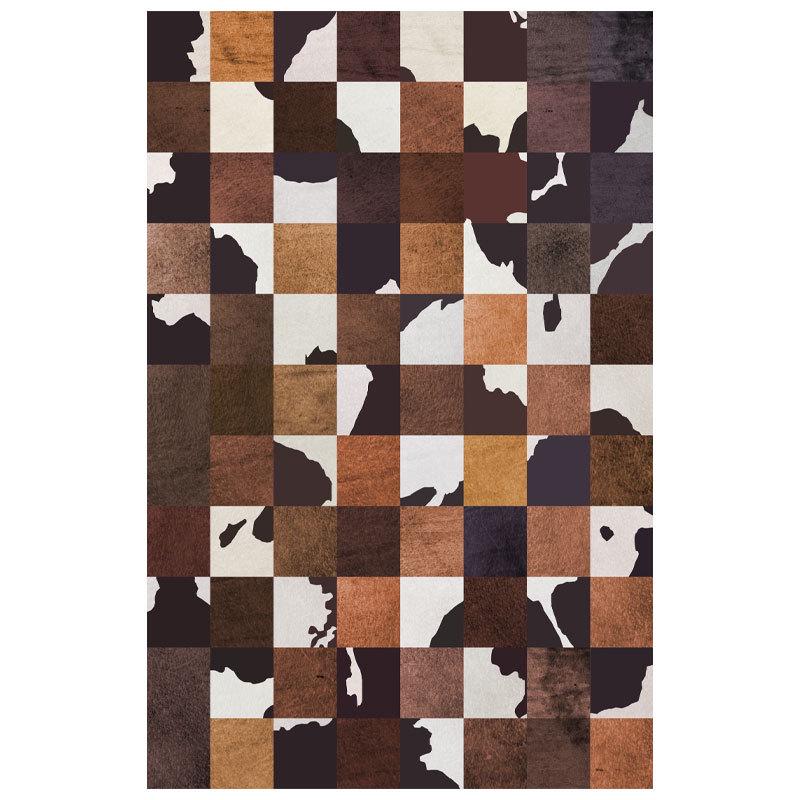 Wear-Resistant Nordic Imitation Cowhide Carpet for Living Room or Bedroom