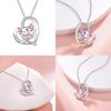 Summer Cute Alloy Lock Chain With Animal And Heart Pendant For Girls