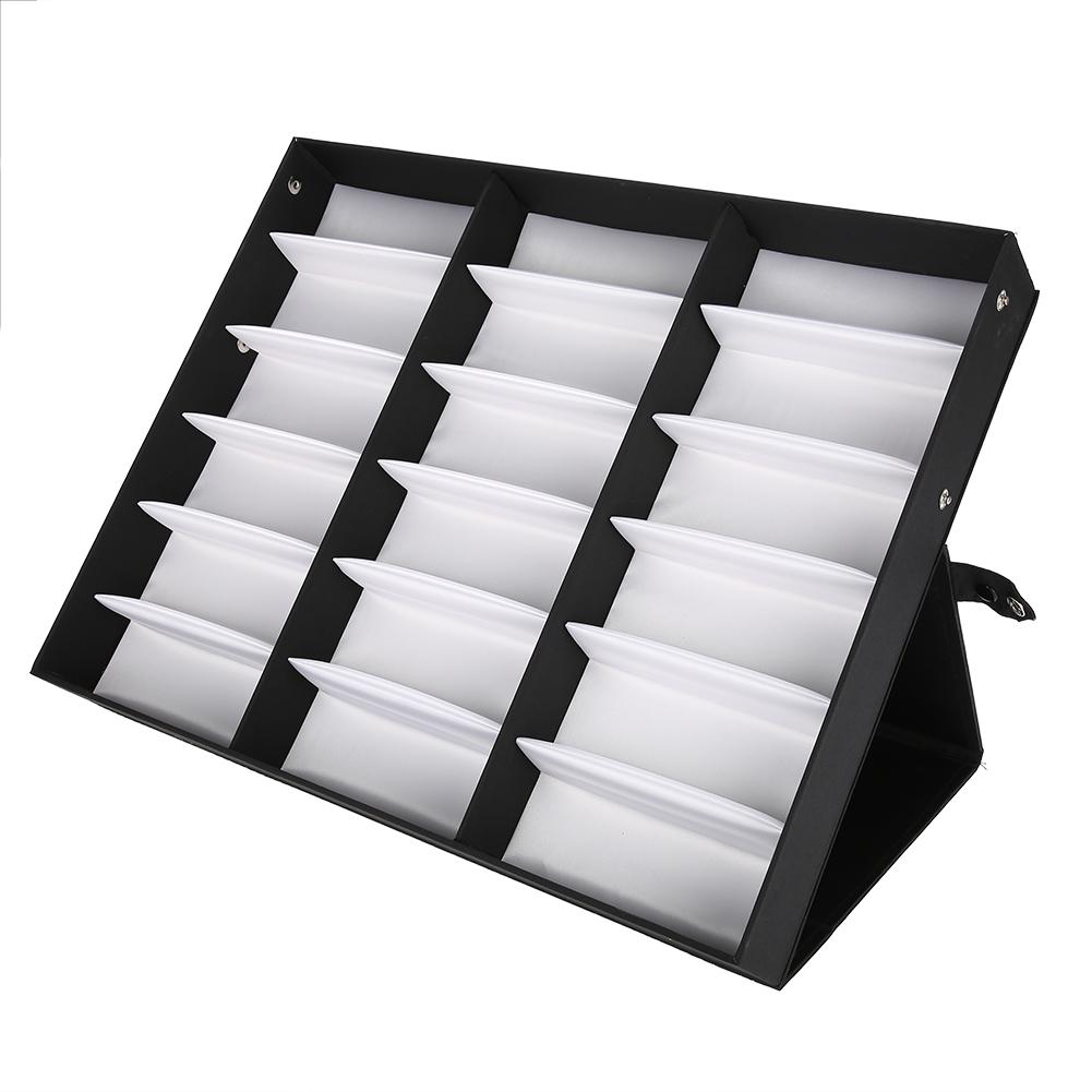 18 Grids Glasses Display Case Sunglasses Storage Box Organizer Glasses Jewelry Display Box чёрный