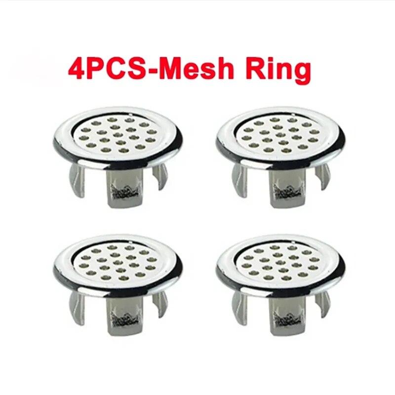 4pcs Kitchen Sink Plastic Overflow Decorative Cover, Ceramic Sink Overflow Hole Plug, Sink Accessories