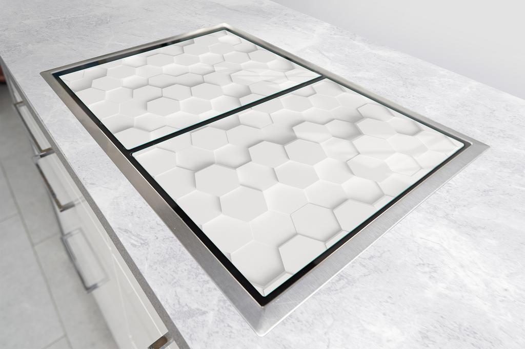 SZKLANA PŁYTA OCHRONNA DO KUCHNI 2x35x52 BIAŁA