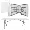 [15] Large foldable garden catering table in a suitcase, white, 180 cm D1153