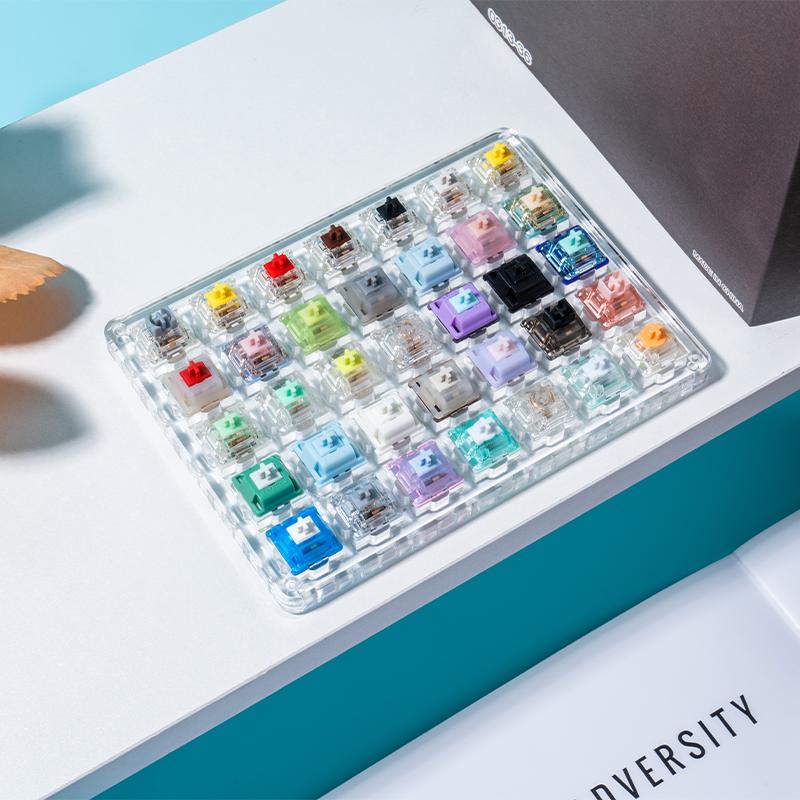 GATERON New Arrival Switch Tester G Pro 3.0 Customized DYI Hot Swap 35/20pcs Mechanical Keyboard Switch Sample Treasure Version