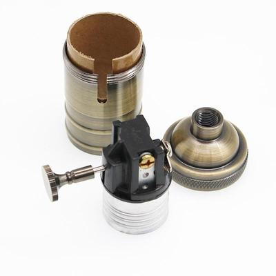 Vintage Aluminum E26/E27 Screw Base Lamp Holder Socket, Lighting Accessory, Supports 110V