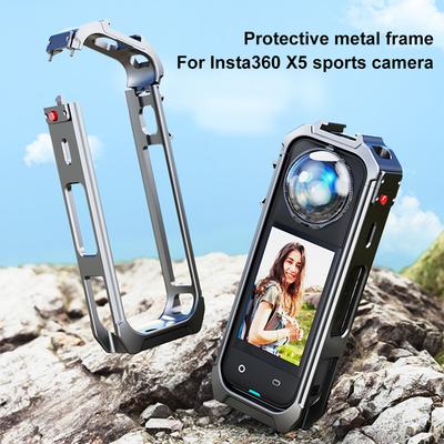 Protective Case Aluminum Alloy Action Camera Frame Magnetic Quick Release Housing Case for Insta360 X5 Camera Accessories