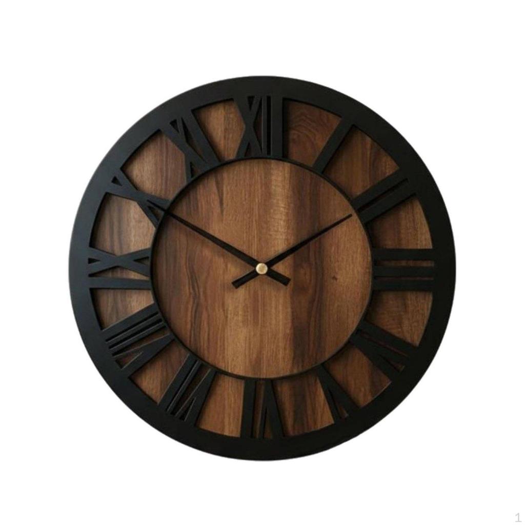 Wood Grain Wall Clock Modern Design Nordic Accurate Sweep Movement Home Decor for