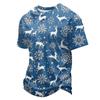 Men's Quick-Dry Round Neck Short Sleeve T-Shirt with Christmas Print for Holiday Party