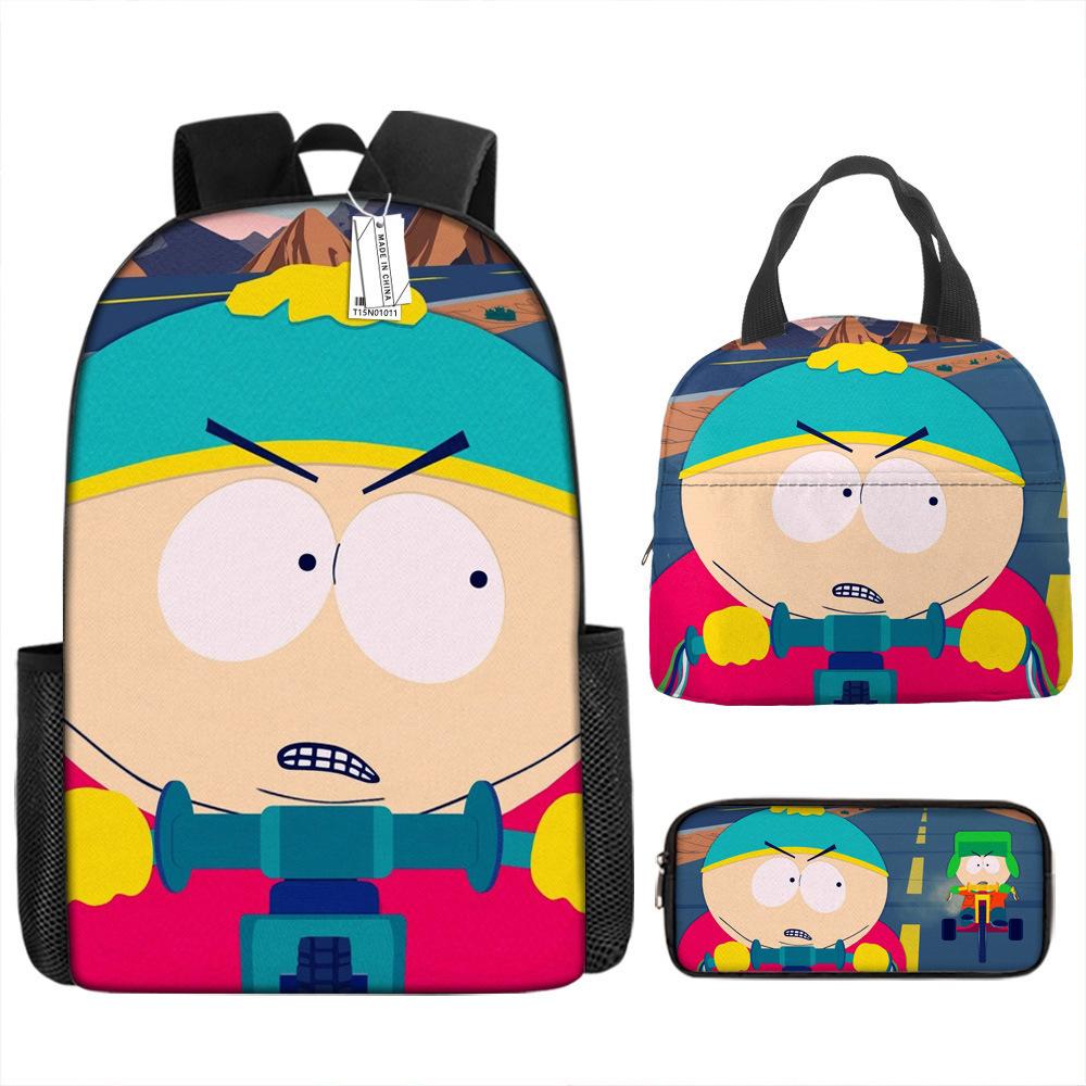 South Park Backpack Learning Stick Of Truth Sout Park Student School Bag Cartoon Lunch Bag Pencil Case