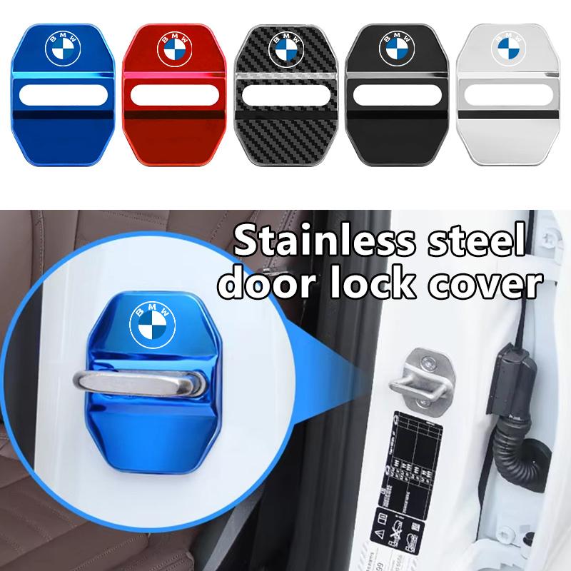 For BMW 4Pcs Car Door Lock Covers Auto Decorative Accessories M 1 3 4 5 6 7 Series X1 X3 X4 X5 G20 G38 F48 E36 E39