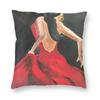 Flamenco Lola Flores Modern Throw Pillow Covers Living Room Decoration Spanish Dancer Pop Art Cushion Cover Pillowcase 40Cm 16In