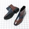 British Style Man Casual Leather Ankle Fashion Flat Designer Chelsea Boot 2024New Casual Slip Ons Business Outdoor Outdoor Boots