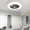 Nordic LED intelligent ceiling fan with light remote control invisible blade extendable silent bedroom decoration fan light