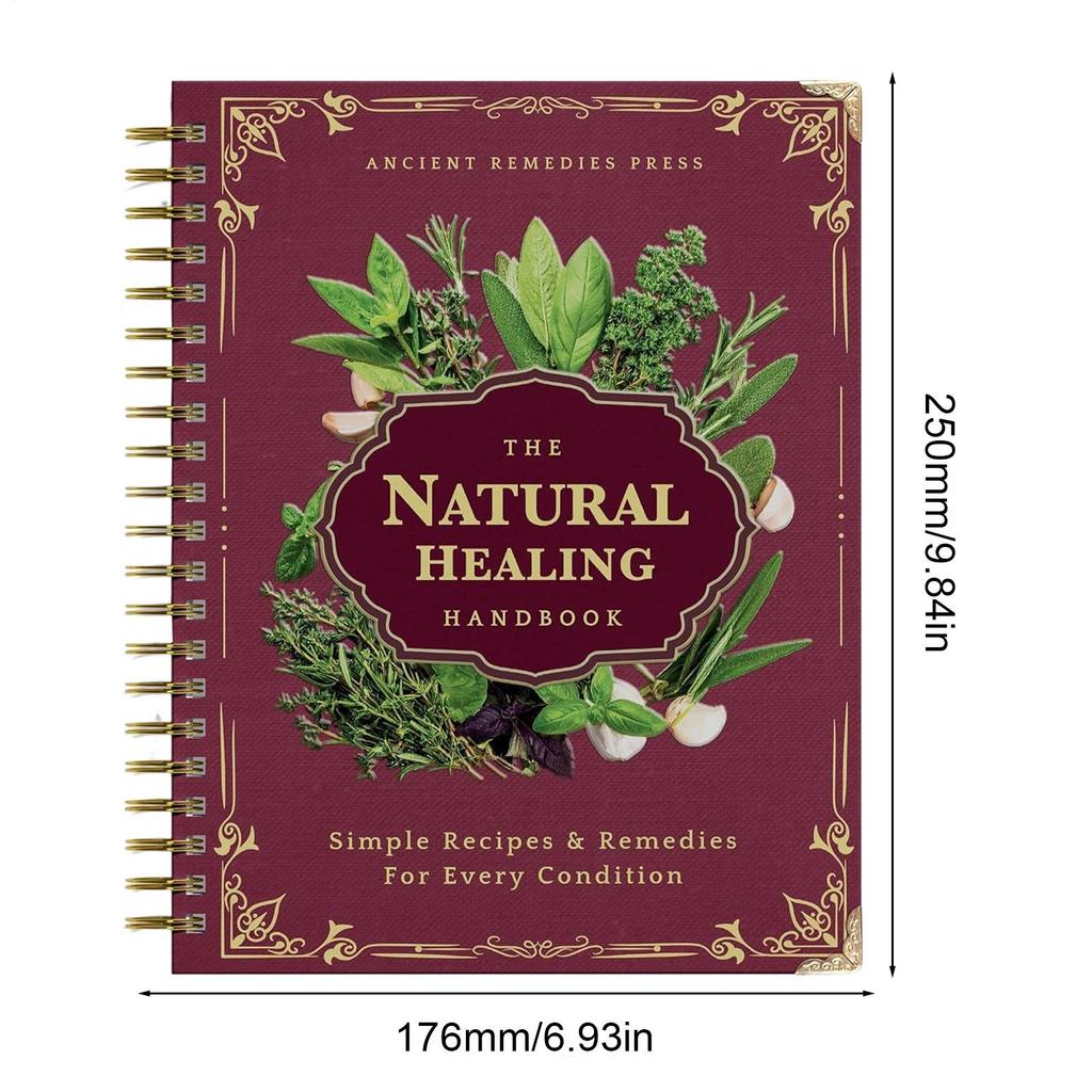 Human Health Guide Book Plant Theme Eating Recipe Spiral Binding Natural Book for Women Men Family Adult Elderly Chef Study