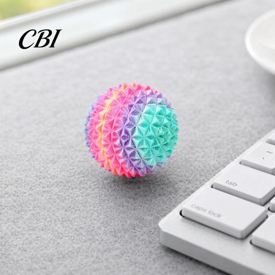 Compact Spiky Ball 3D Printed Toy, Stress Relief Mini Textured Ball, Small Massage Decompression Desk Toy for Home Office School Anxiety