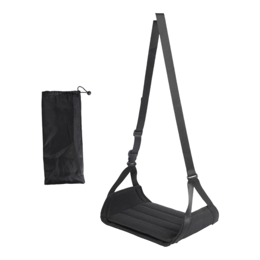 Comfortable Airplane Foot Hammock Oxford Cloth Hanging Footrest Adjustable Length for Long Trip Office Car