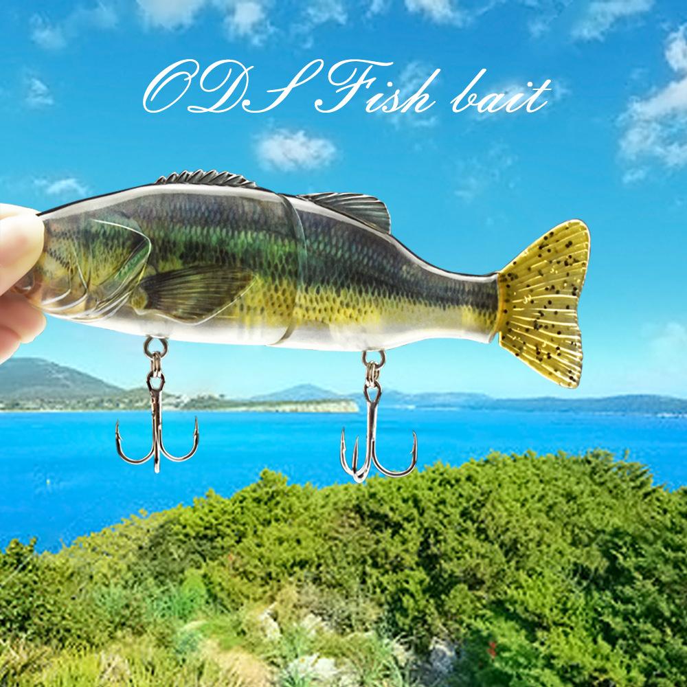 Multi Section Fish Hard Bait PVC Soft Bait S-Shape Swimming Posture Lure Road Runner ABS Plastic Fishing Lures