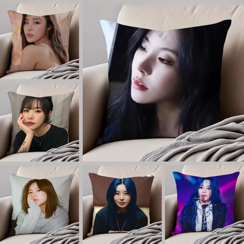 singer soulful WWheein JJung WWheein Cushion Cover Throw Pillow Cover Hidden Button Durable Polyester Chair Cushion