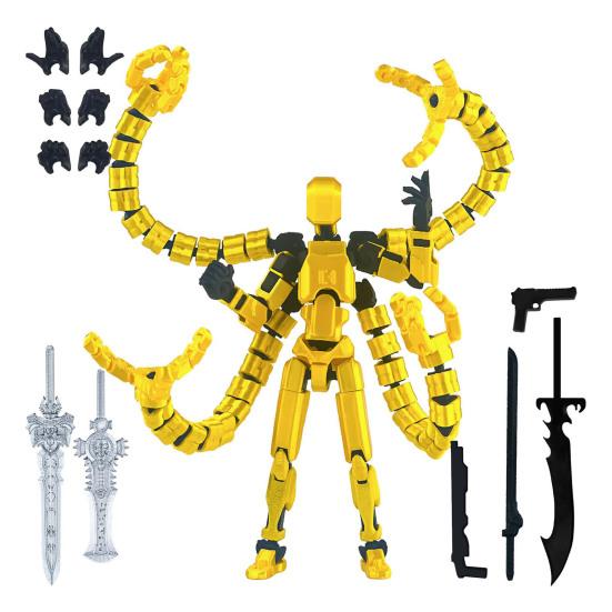 3D Printed Robot Action Figure with Accessories Movable Joints Robot Model Toy
