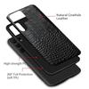 Crocodile Pattern Cowhide Leather Case for Samsung Galaxy S24 Ultra S25 S23 Plus S22 S21 S20 FE Note 20 Mobile Phone Hard Cover