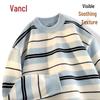 VANCL Men's Color Block Striped Knit Pullover Sweater