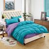 Luxuriöse einfarbige Bettdeckenbezug Steppdecke Twin Queen King Size Uni Bettwäsche-Set