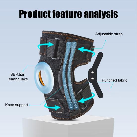 Sportkniebrace met Zijstabilisator, Knieband voor Meniscusletsel Artritis Pijnverlichting, Kniecompressiehoes voor Heren Dames met Patellapad