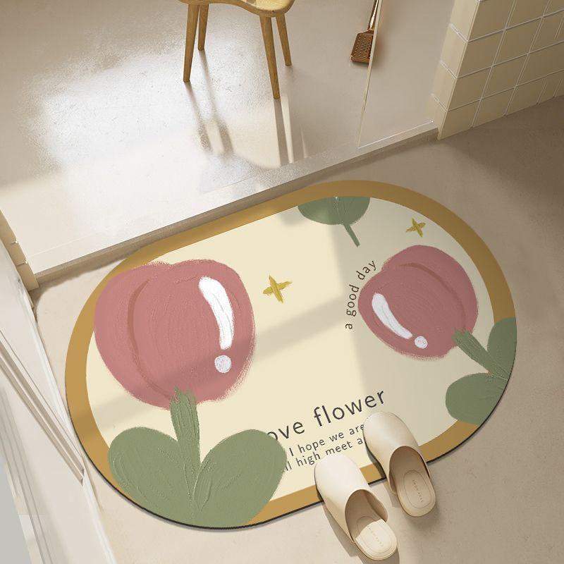 Bathroom absorbent floor mat, diatom mud quick-drying toilet, bathroom door non-slip mat, floor mat, foot mat