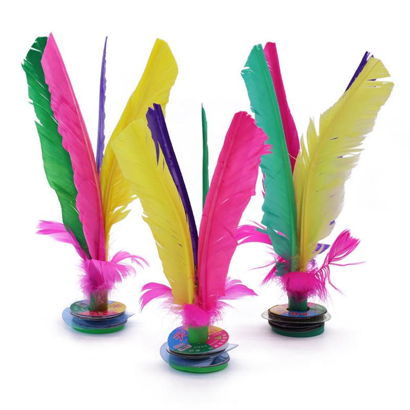 Jianzi Coloré à Plumes pour Étudiants - Grand, Plume d'Oie