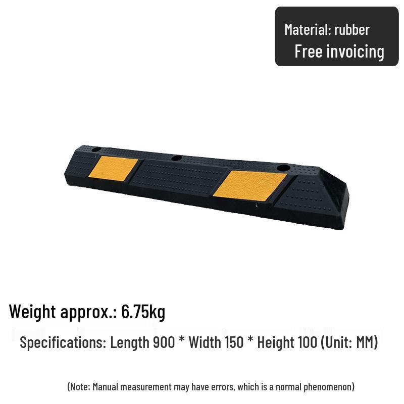 Rubber & Plastic Wheel Chock: Anti-Collision Parking Stopper for Garage and Reversing.