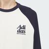 Adidas Small Logo Embroidered Patchwork Casual Long Sleeve T-Shirt Men Tops Legend-Ink-Blue JI6851