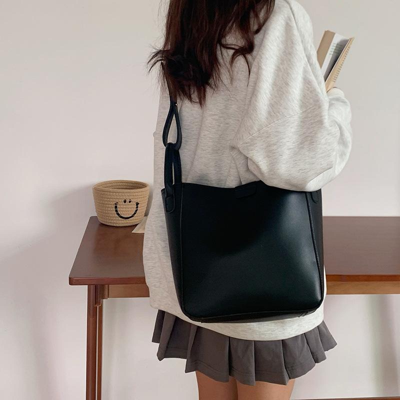 Nová texturovaná kabelka košík na zeleninu velká kapacita módní městská všestranná taška přes rameno messenger tote dámská taška vlna