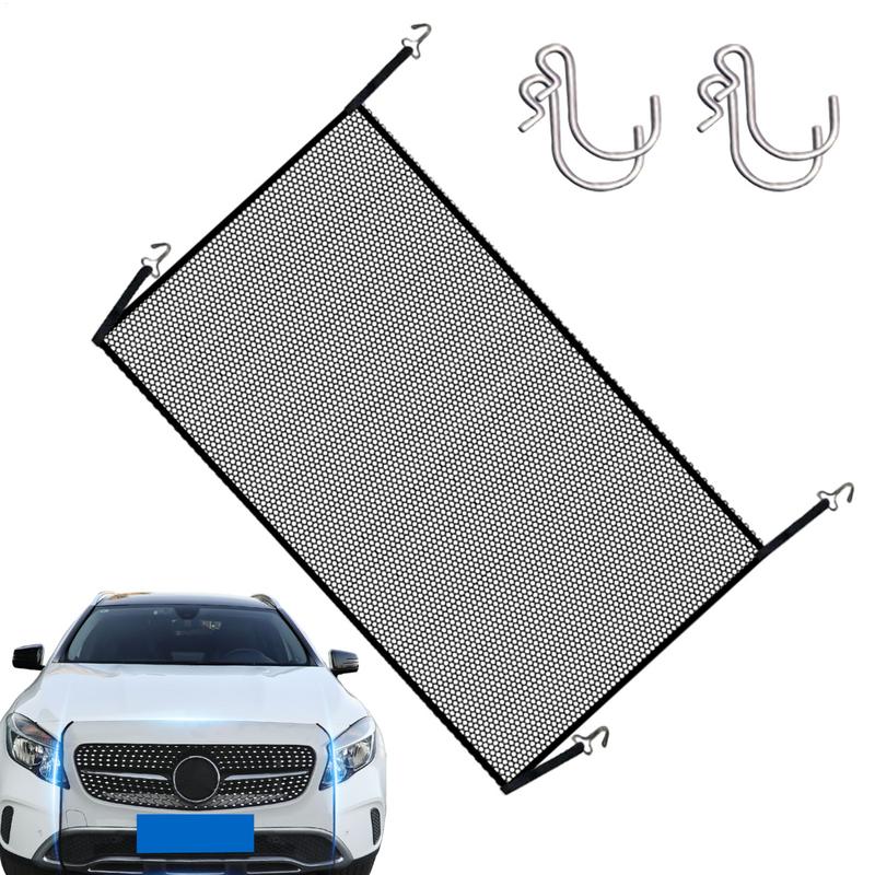 

Front Bumper Net Washable Car Engine Grill Net Hood Bumper Protector Dustproof Net to Prevent Stones Dirt Leaves for Vehicles CN