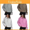 Casual Hooded Zipper Sweater For Women With Thick Polyester Fabric For Fall Winter Wear