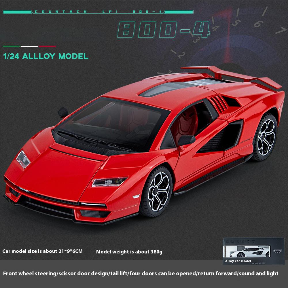1:24 alloy LPI 800-4 model, cool sound and light, exquisite desktop ornaments, the best collection for car model enthusiasts