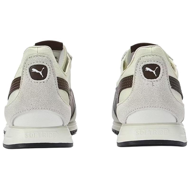 Puma SOFTRIDE ST I-WIN NYLON Unisex Snug Fit Cushioned Rebound Low Top Lifestyle Casual Shoes Warm White Brown 406172-03