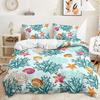 3D Plant Pattern Down Duvet Cover Bedding with Floral Pattern Bedding Set for Men and Women, Single Double Bed, Queen Size Gift