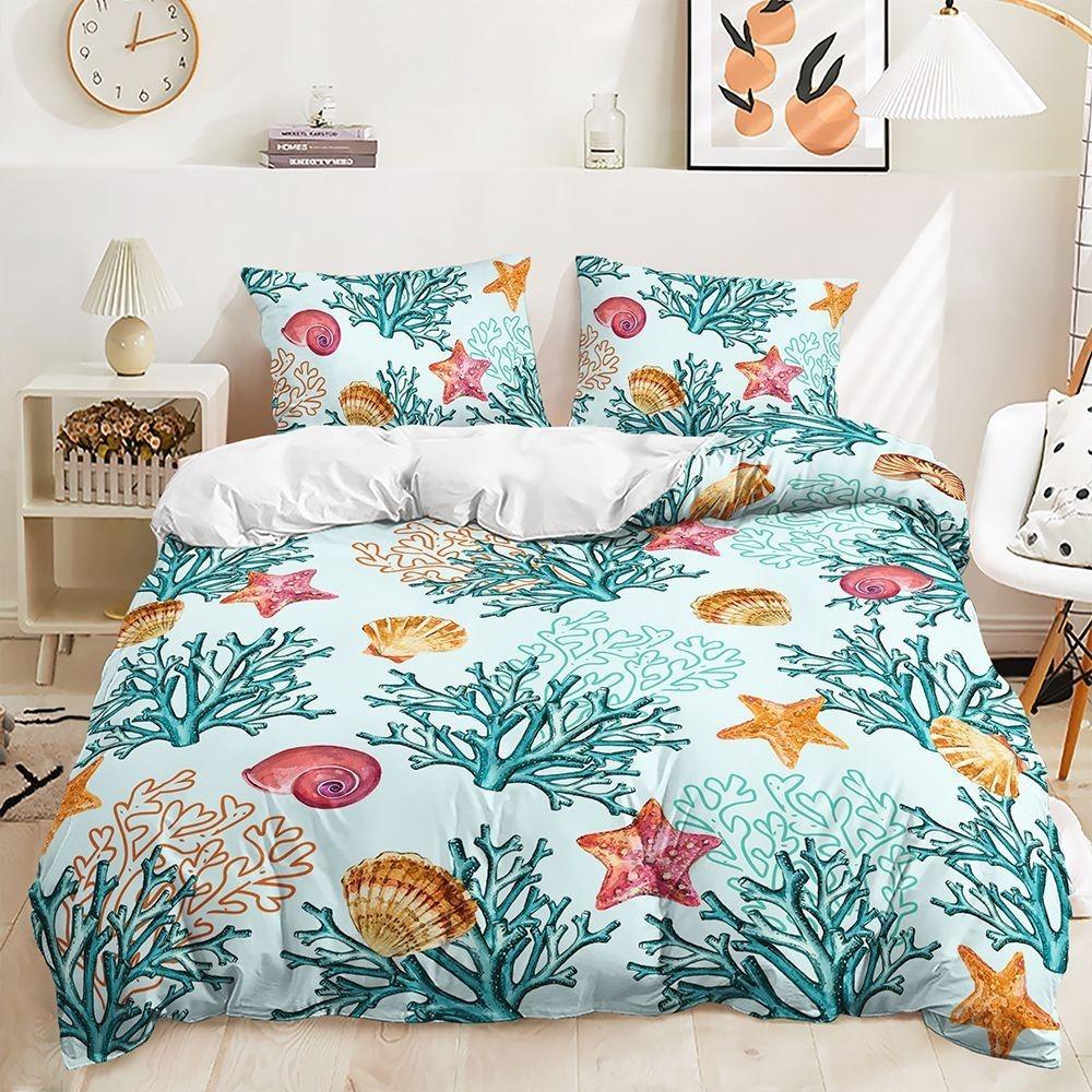 3D Plant Pattern Down Duvet Cover Bedding with Floral Pattern Bedding Set for Men and Women, Single Double Bed, Queen Size Gift
